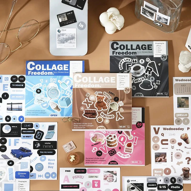 Collage Freedom Deco Sticker Book