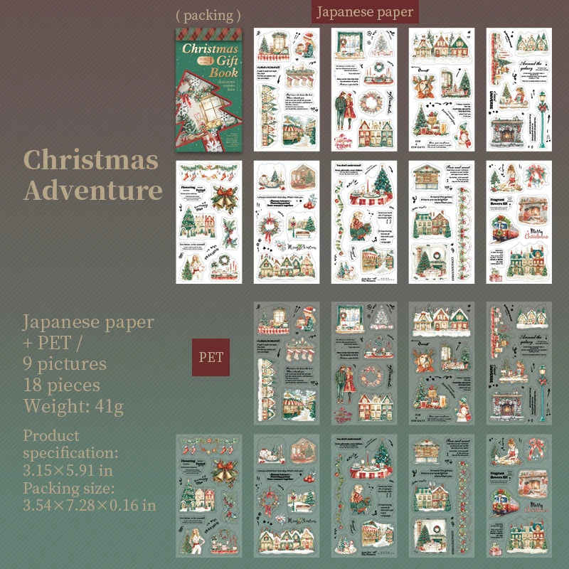 Christmas Book Sticker Set