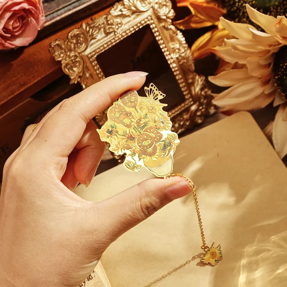 Vintage Floral Metal Bookmark