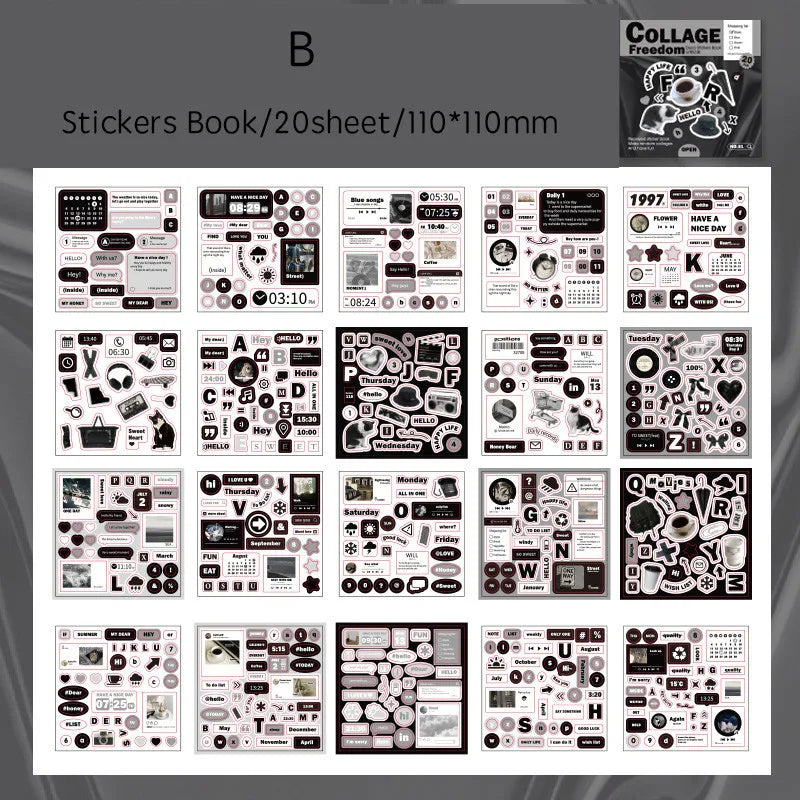 Collage Freedom Deco Sticker Book