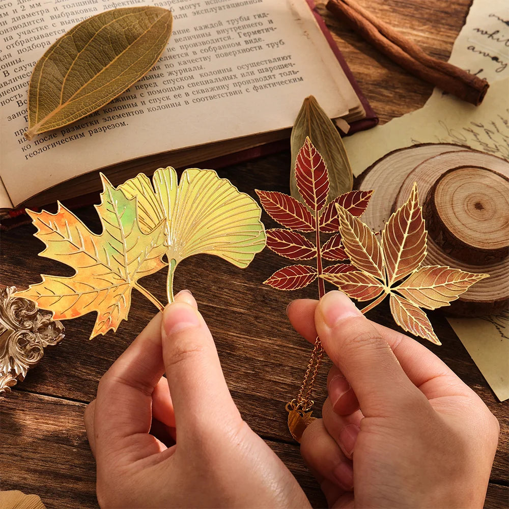 The Autumn Dreams Metal Leaf Bookmark