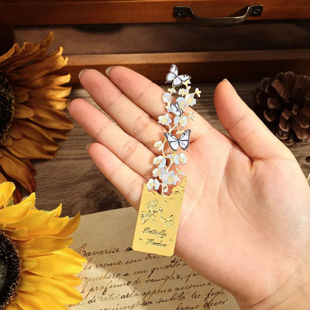 Butterfly Shadow Metal Bookmark