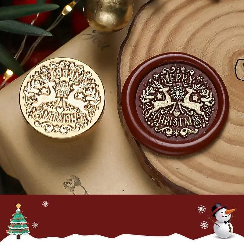 Merry Christmas Wax Seal Heads for Journaling & Scrapbooking - PaperWrld