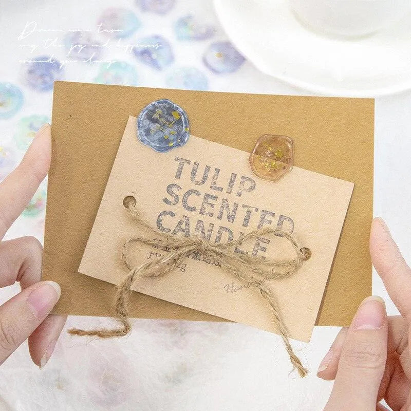 Elegant Wax Seal Stickers - 18 Pcs Vintage-Inspired Seals for Journaling & Scrapbooking - PaperWrld