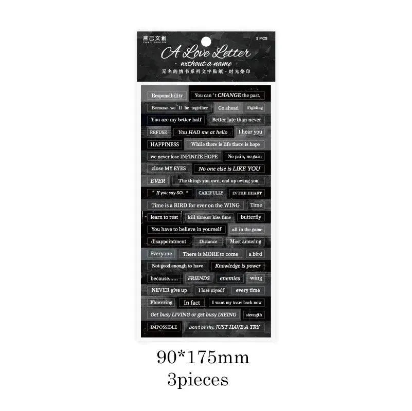 3 Sheet Pack of Adhesive Quotes for Journaling & Scrapbooking - PaperWrld