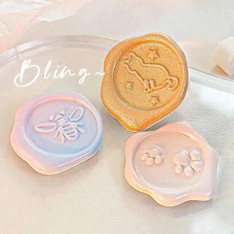 18 Pcs/Pack Adhesive Wax Seals - Vibrant Decorative Stickers for Journaling & Scrapbooking - PaperWrld