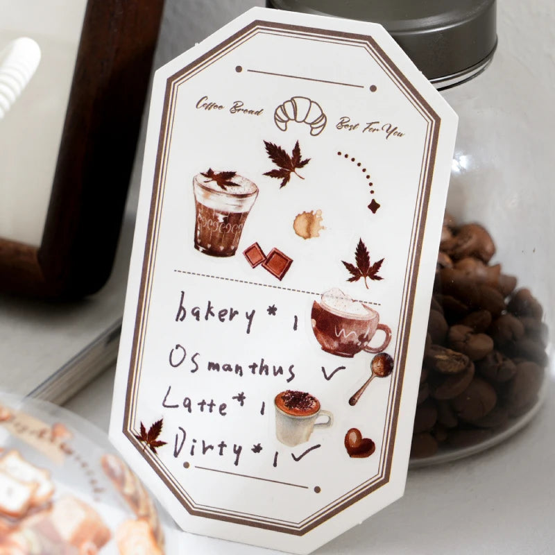 Snack Time PET Washi Tape – Die-Cut Food Sticker Roll