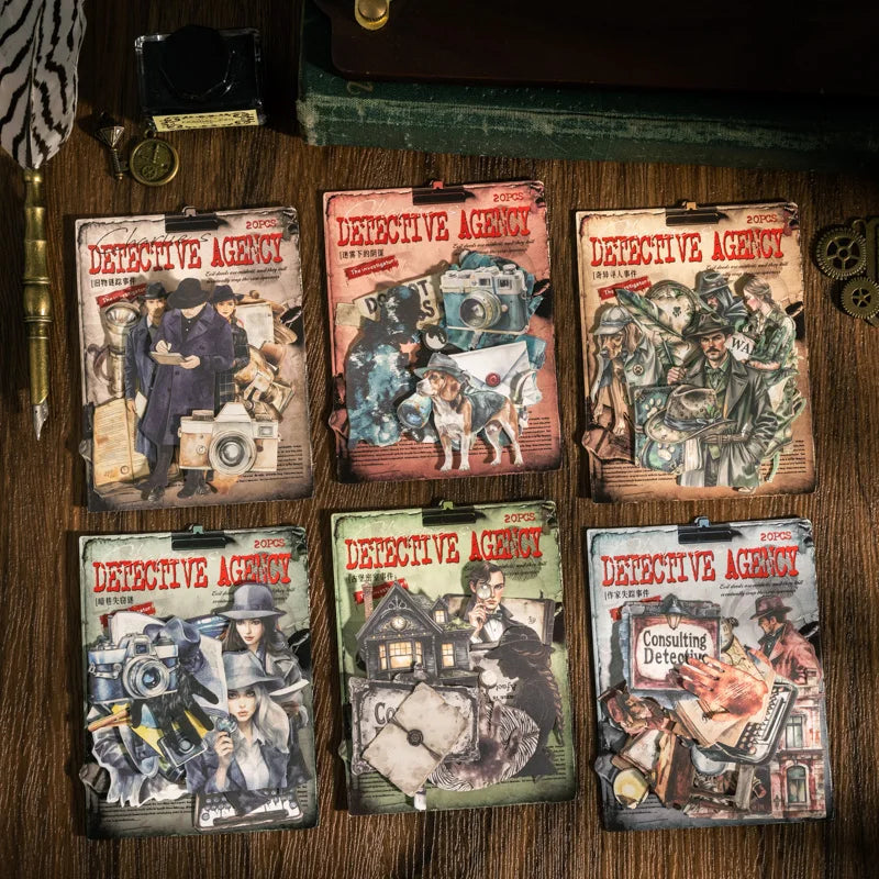 Vintage Mystery Detective Stickers