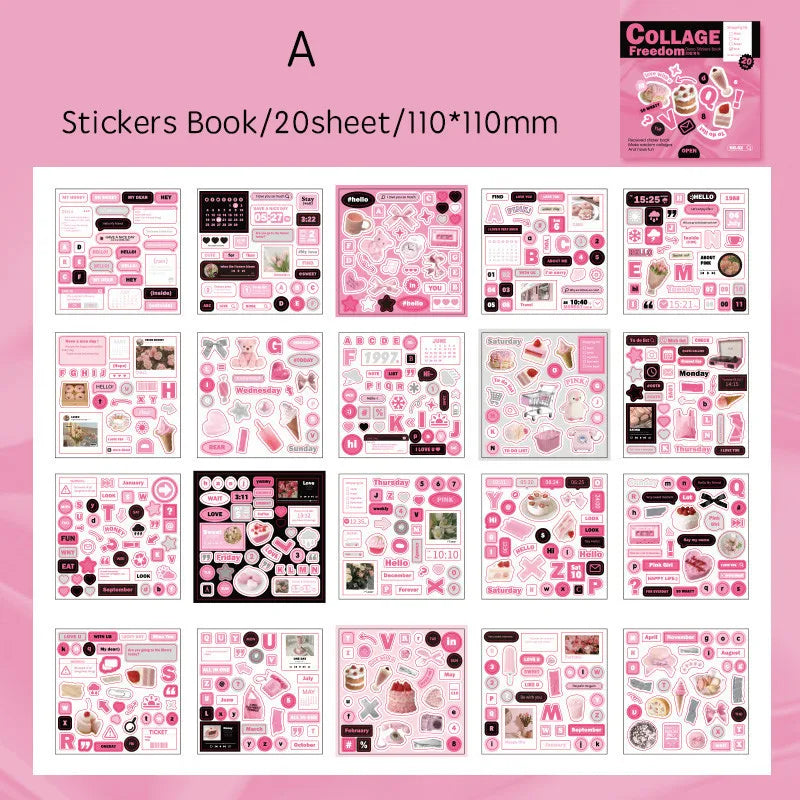 Collage Freedom Deco Sticker Book