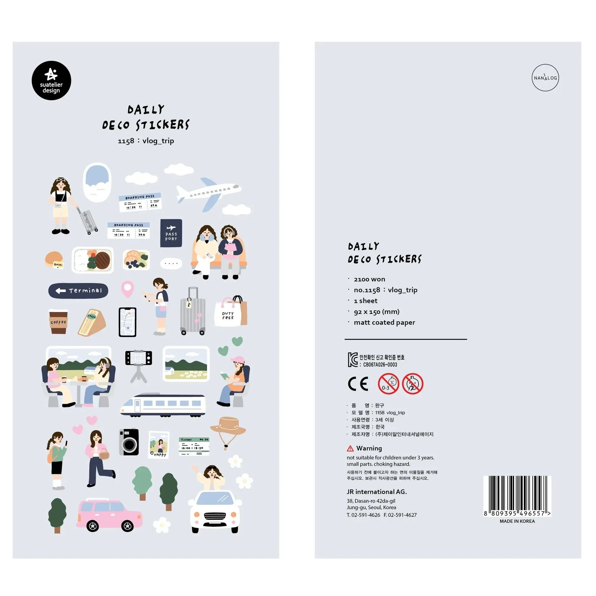 Korean Aesthetic Die-Cut Sticker Sheet