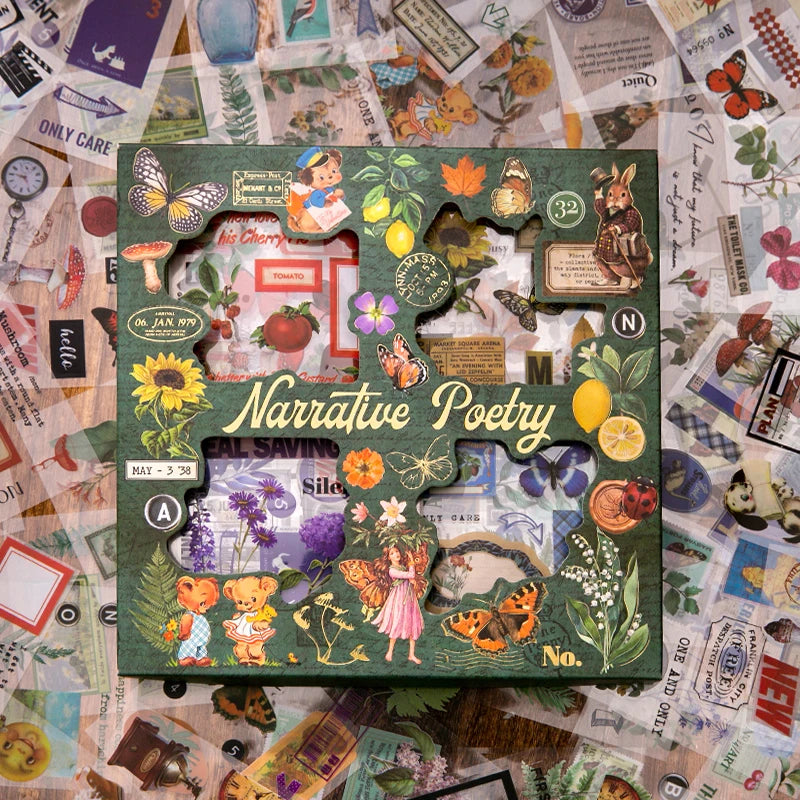 Narrative Poetry PET Sticker Collection