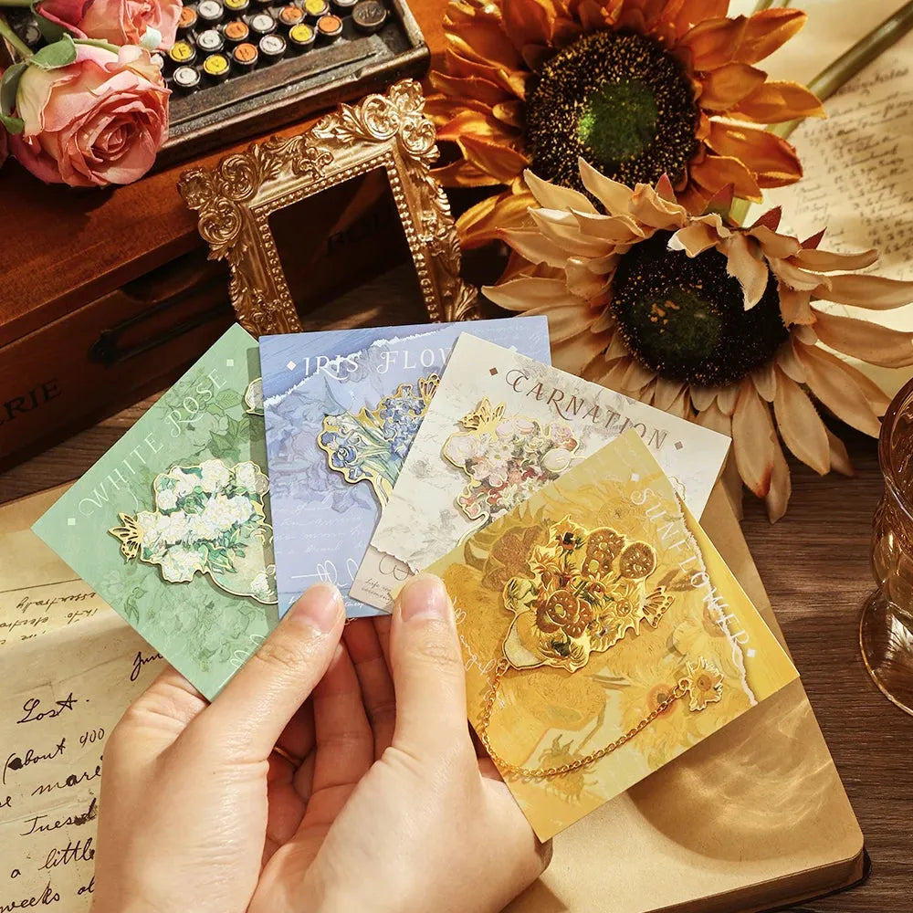 Vintage Floral Metal Bookmark