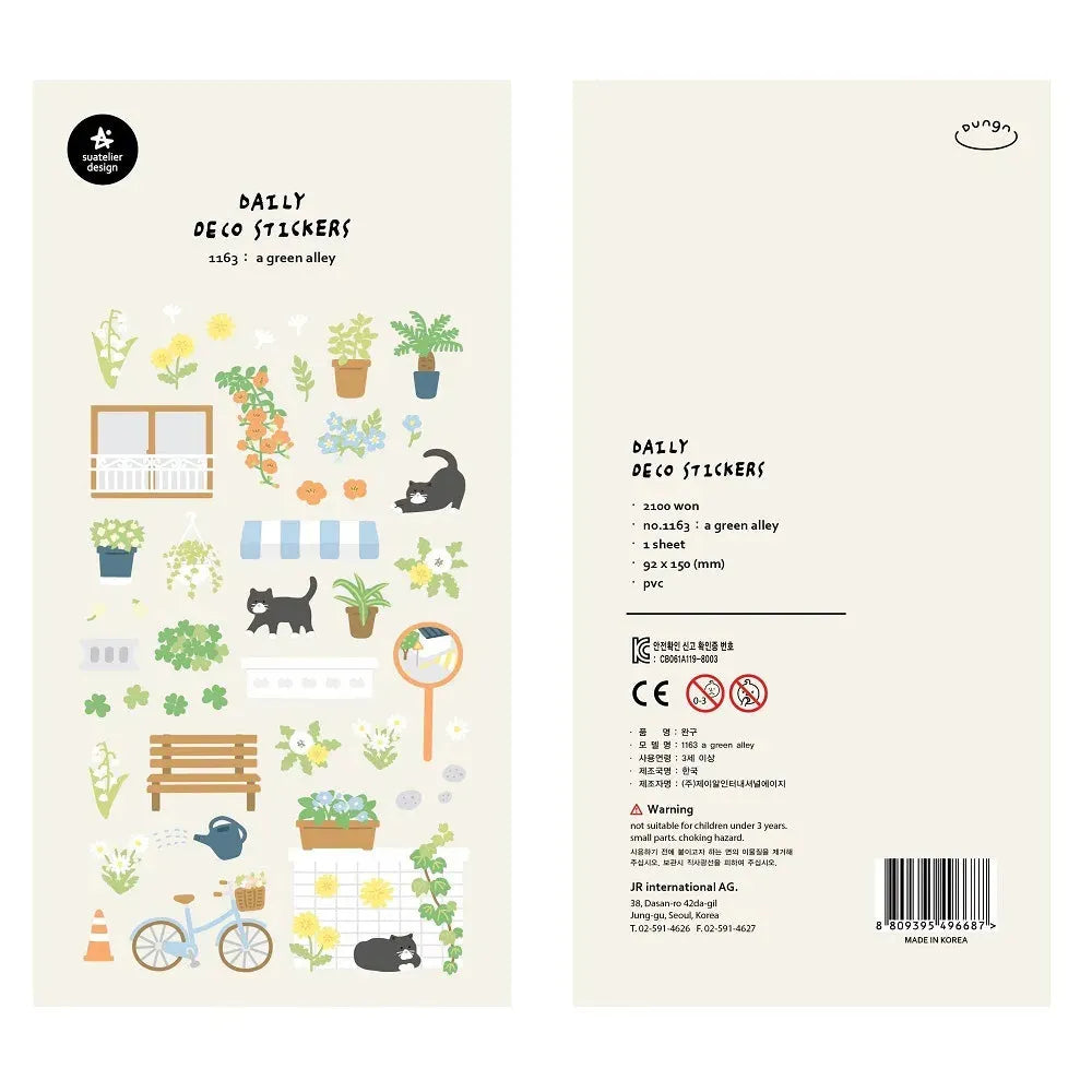 Korean Aesthetic Die-Cut Sticker Sheet