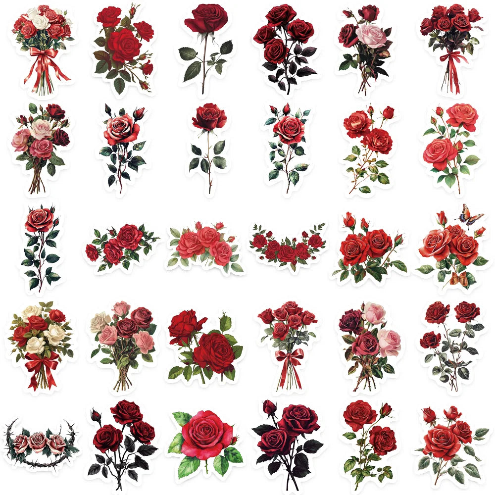 Vintage Rose Sticker Set