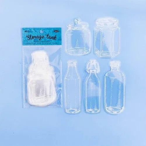 20Pcs Bottle PET Transparent Stickers for Journaling & Scrapbooking - PaperWrld