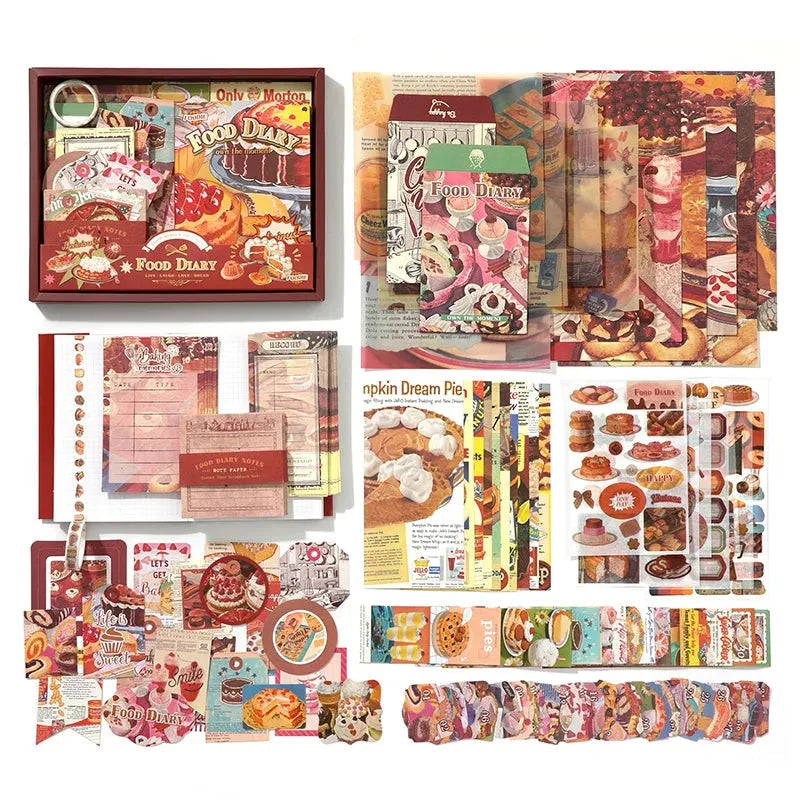 Sweet Bakery Food Diary Vintage Scrapbooking Box