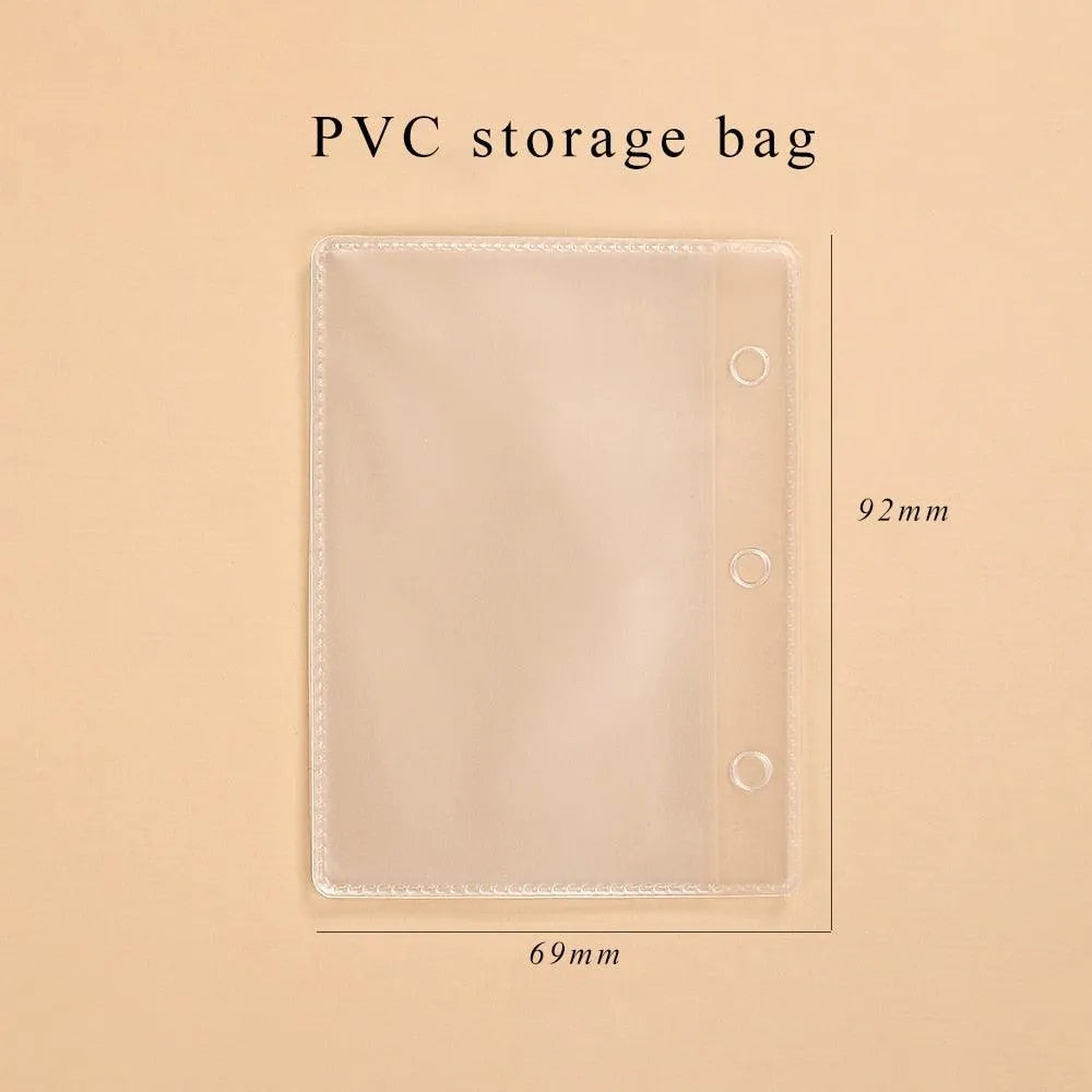 Mini Transparent Ring Binders with Storage Bag and Inserts for Journaling & Scrapbooking - PaperWrld