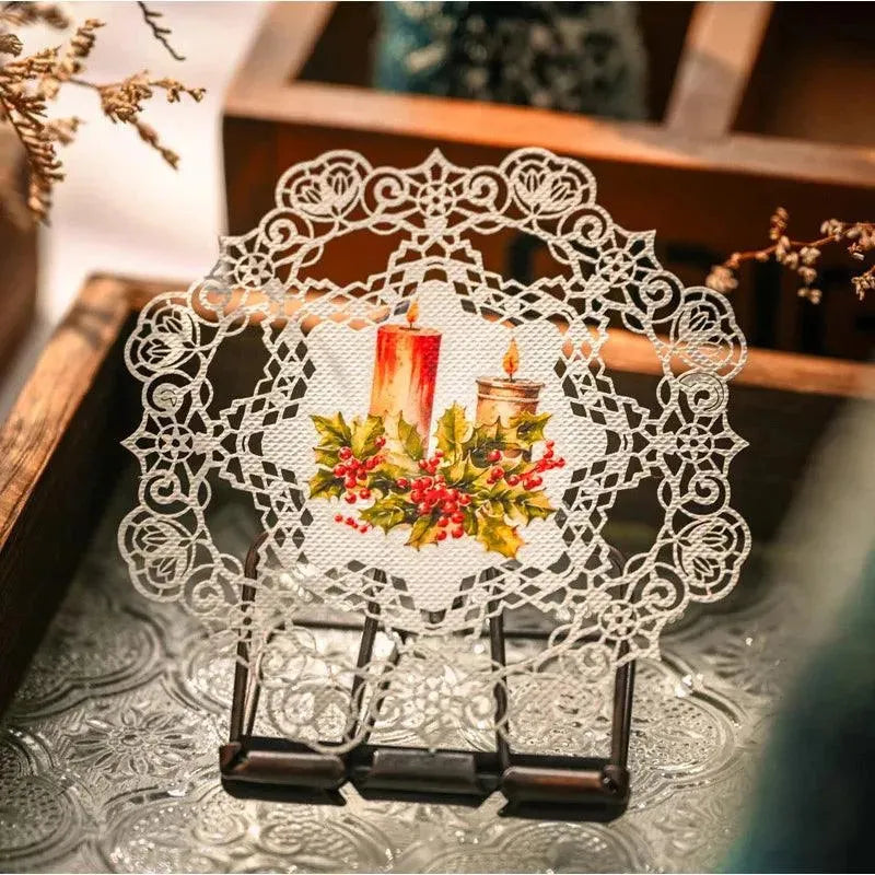 Vintage Christmas Rub-On Stickers