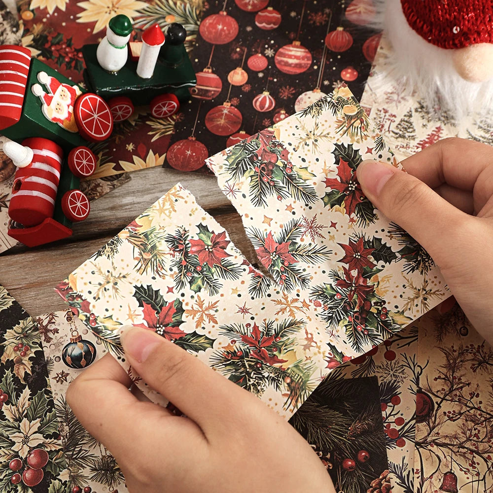Merry Christmas Scrapbooking Paper Set
