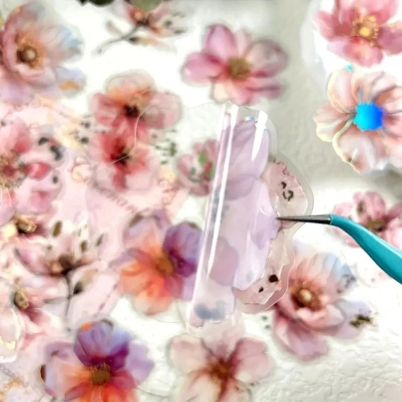 Blooming Fantasy PET Flower Sticker Pack