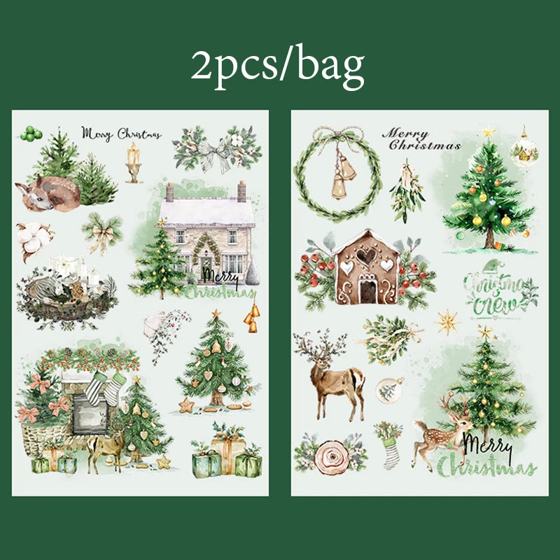 Vintage Christmas Transfer Sticker Set