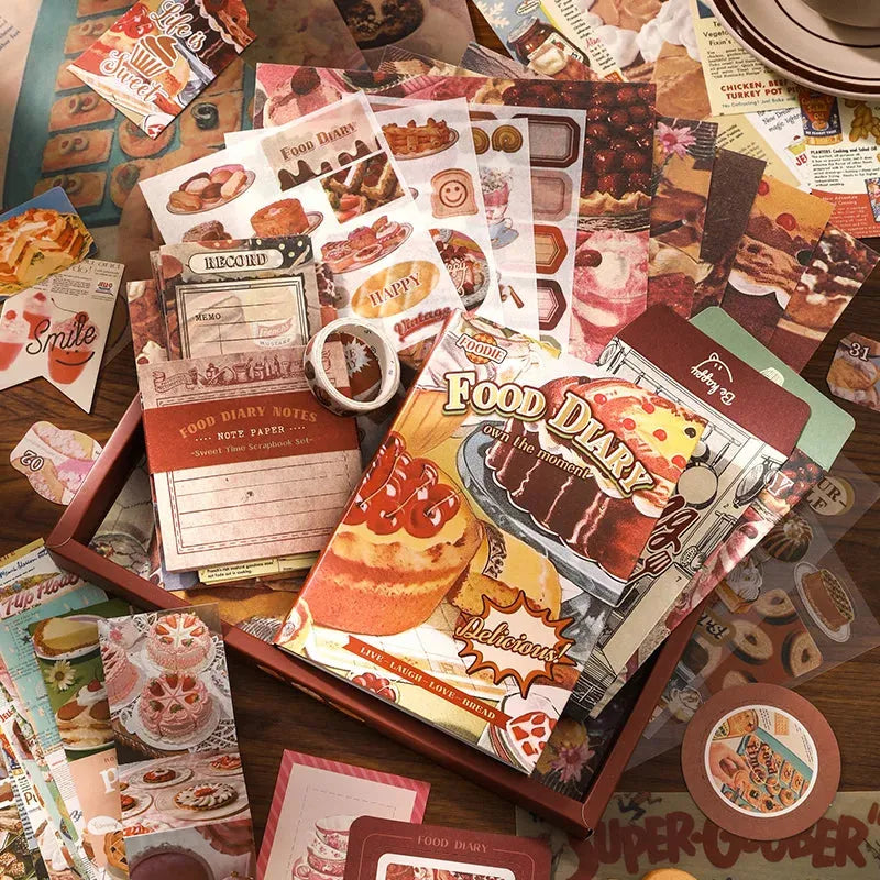 Sweet Bakery Food Diary Vintage Scrapbooking Box