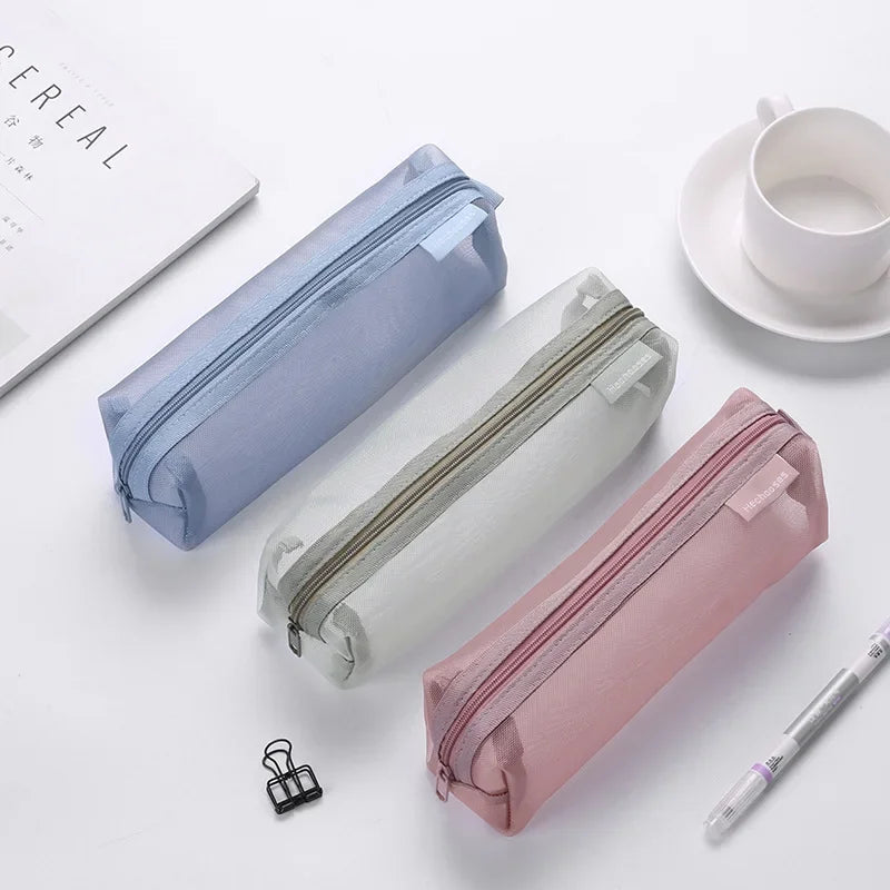 Clear Mesh Pencil Case
