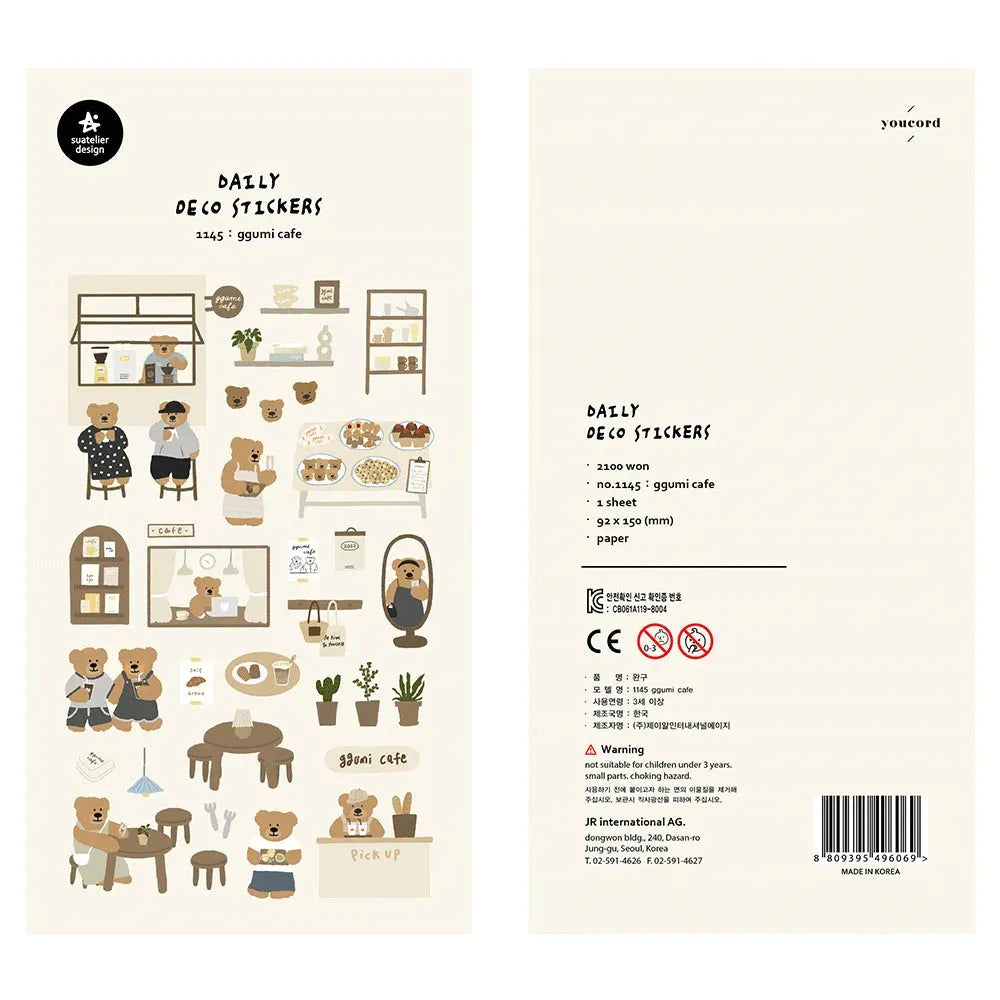 Korean Aesthetic Die-Cut Sticker Sheet