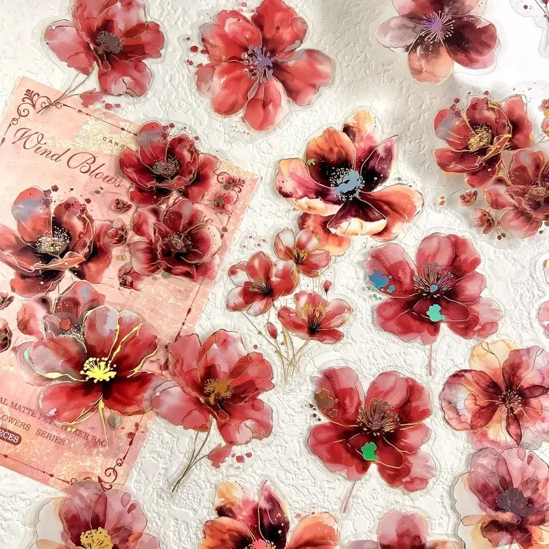 Blooming Fantasy PET Flower Sticker Pack