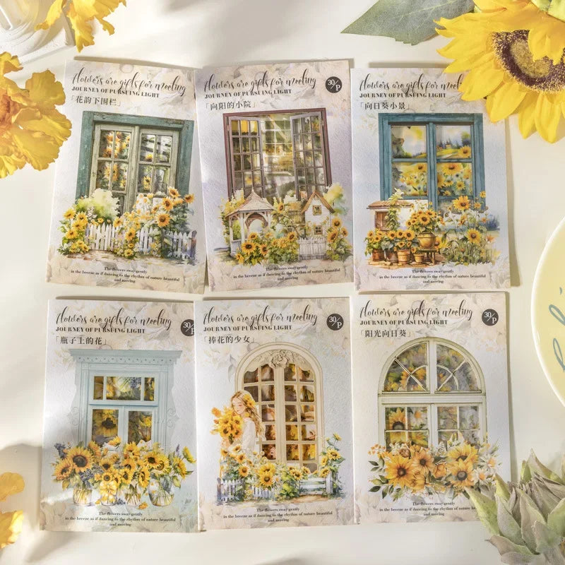 Sunflower Cottage PET Sticker Set