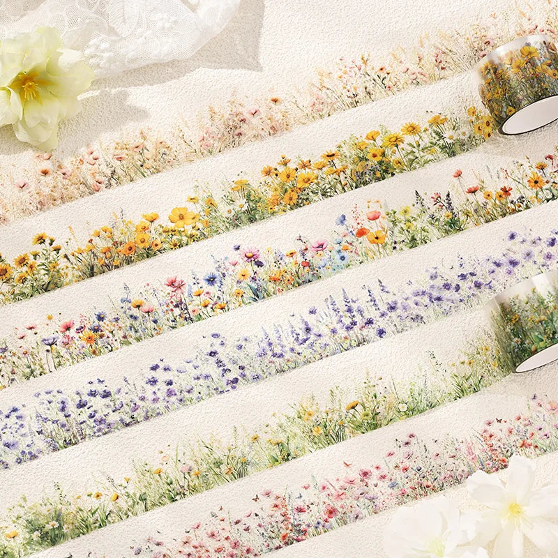 Walking Through the Flowers PET Washi Tape
