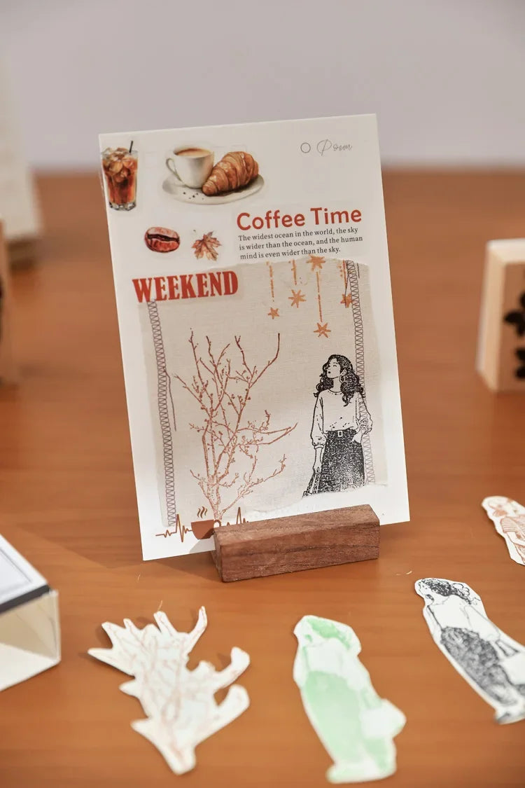 Leisure Time | Aesthetic Wooden Rubber Stamp Collection (8 Styles)