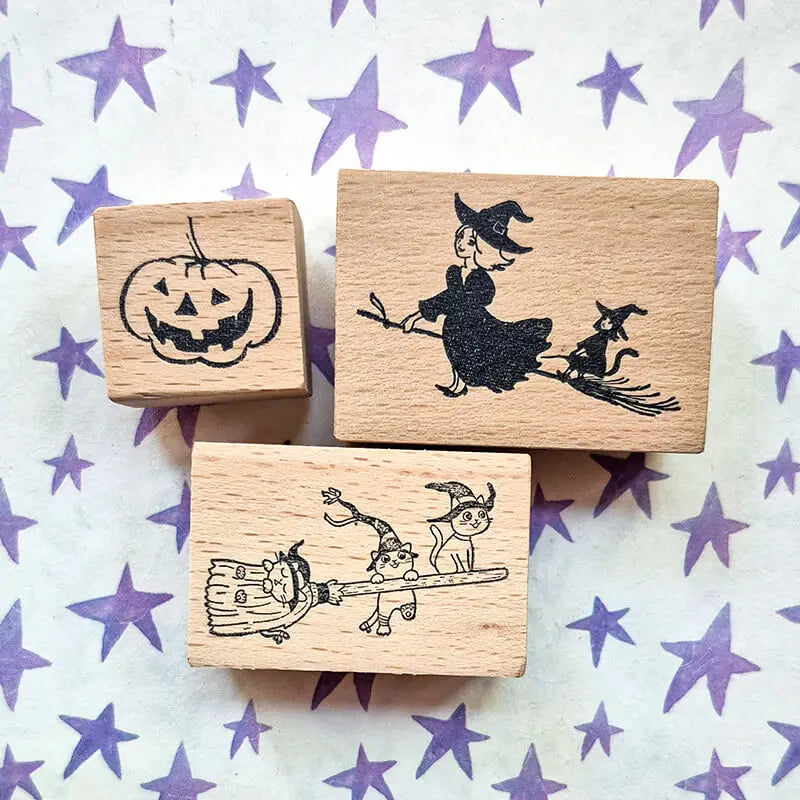 Halloween Trick-or-Treat Hocus Pocus Wooden Stamps 🎃🪄