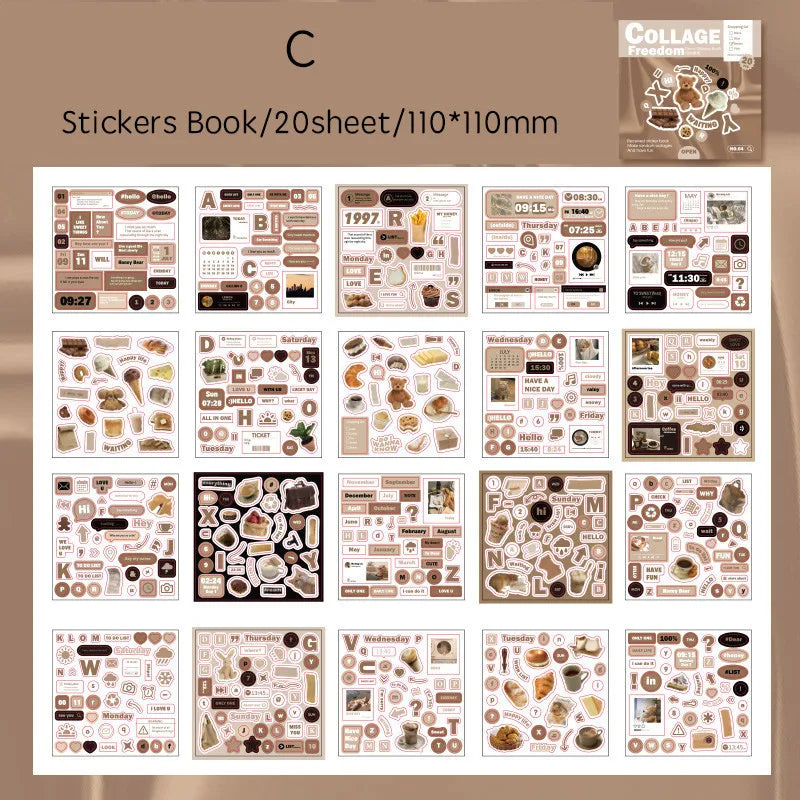 Collage Freedom Deco Sticker Book