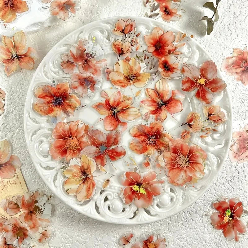 Blooming Fantasy PET Flower Sticker Pack
