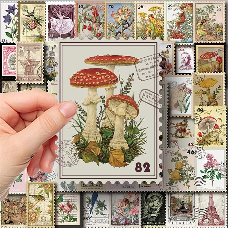Vintage Stamp Sticker Set