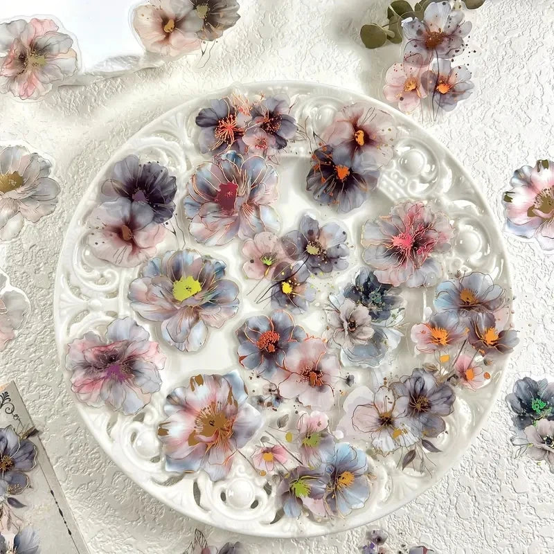 Blooming Fantasy PET Flower Sticker Pack