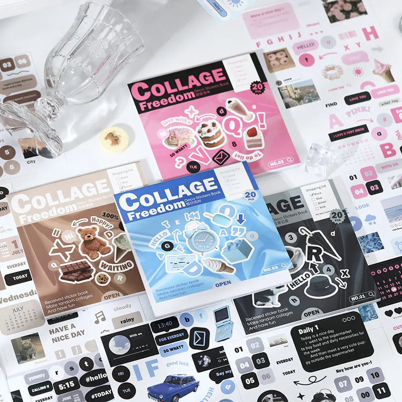 Collage Freedom Deco Sticker Book