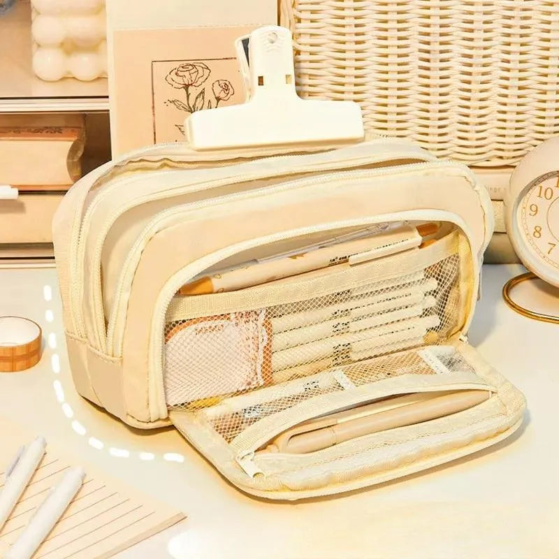 Traveler Large Capacity Pencil Bag Aesthetic for Journaling & Scrapbooking - PaperWrld