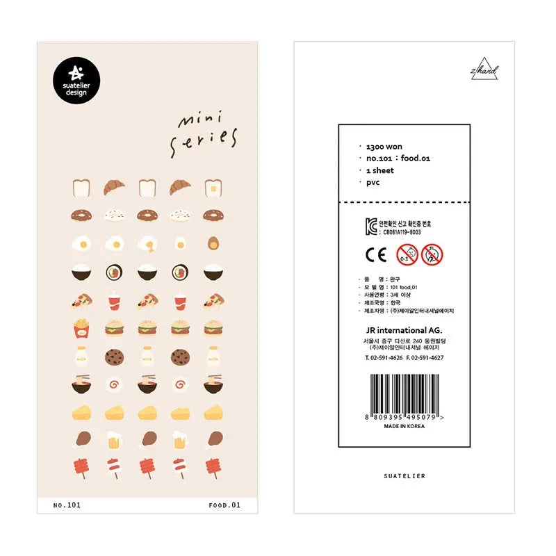Korean Aesthetic Die-Cut Sticker Sheet