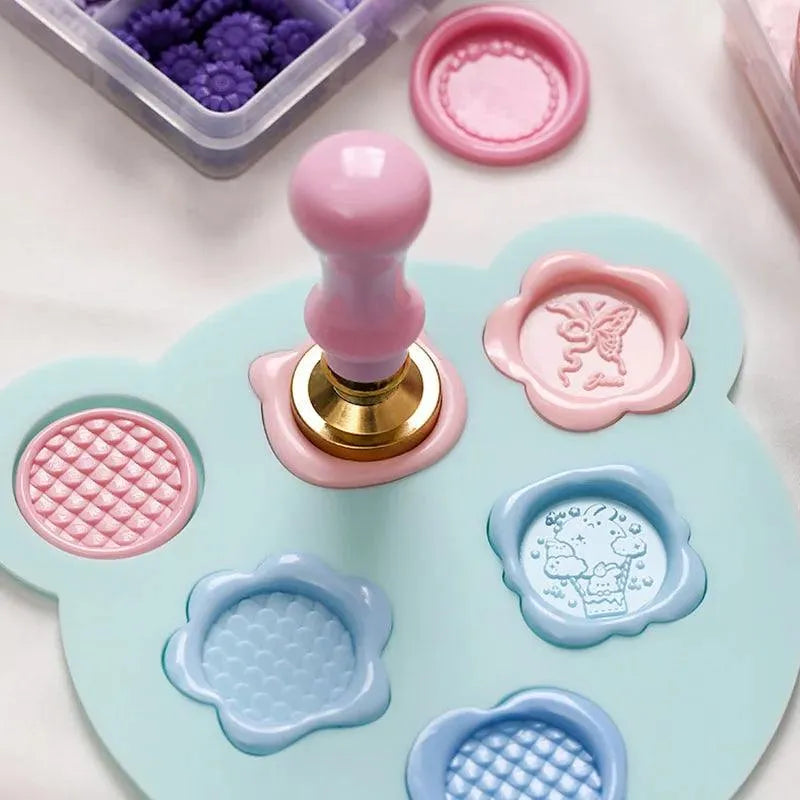 Wax Seal Stamp Mold Pad Silicone Sealing Wax Fix Shapes Mats Sealing Fixer Scrapbook Envelope Invitation DIY Making Tool for Journaling & Scrapbooking - PaperWrld