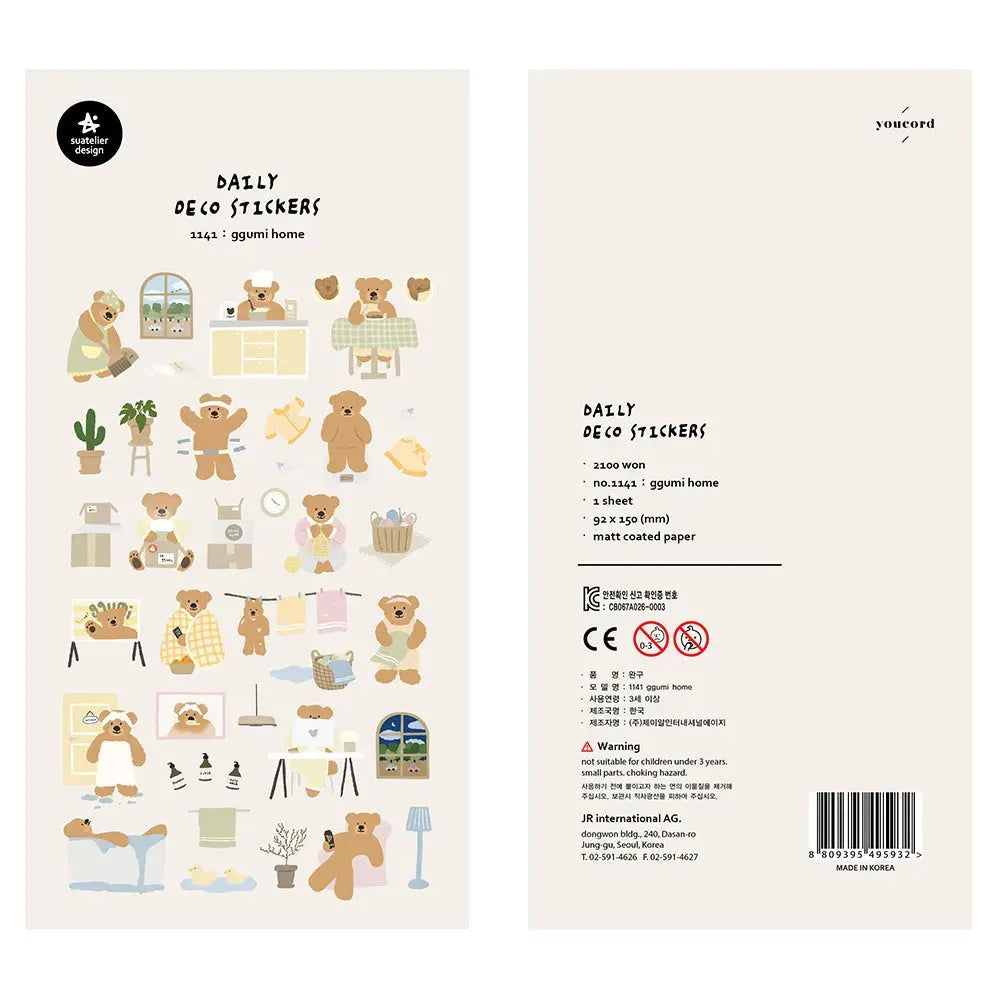 Korean Aesthetic Die-Cut Sticker Sheet