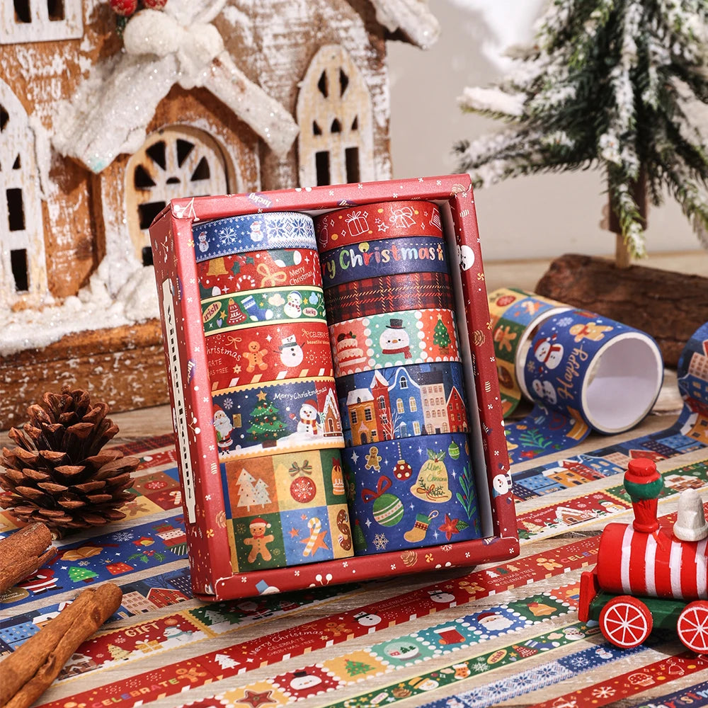 Vintage Christmas Magic – 12-Roll Washi Tape Set