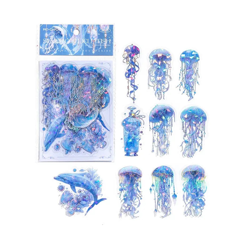 Holographic Jellyfish Sticker Pouch