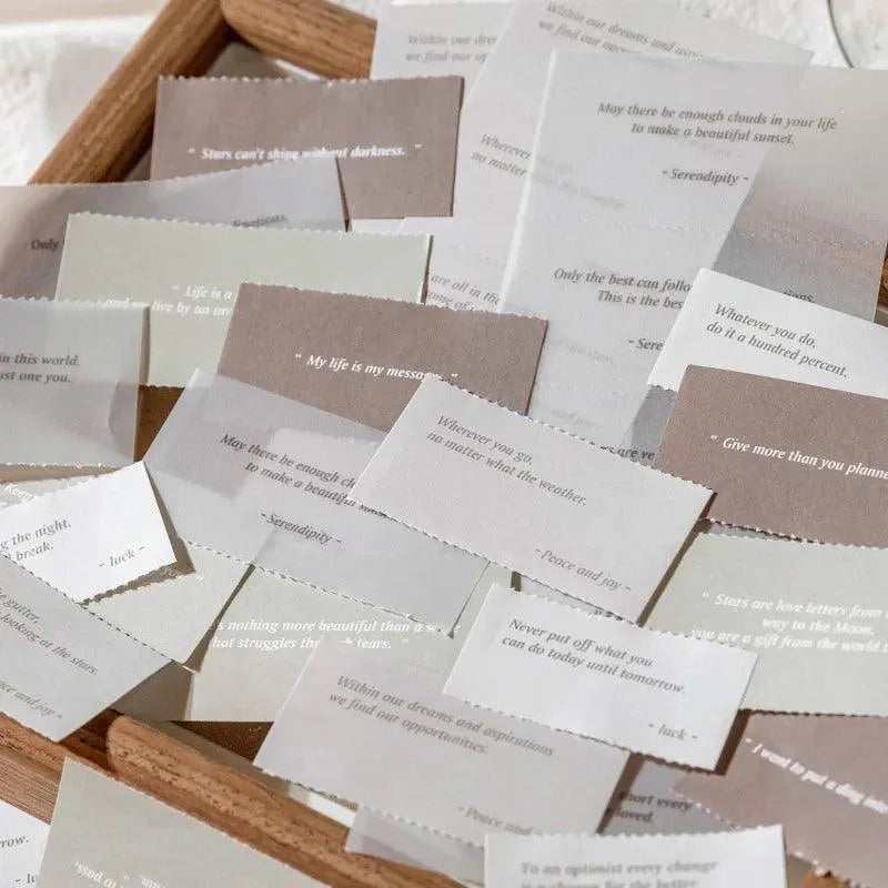 15 Pcs English Phrases Craft Paper for Journaling & Scrapbooking - PaperWrld