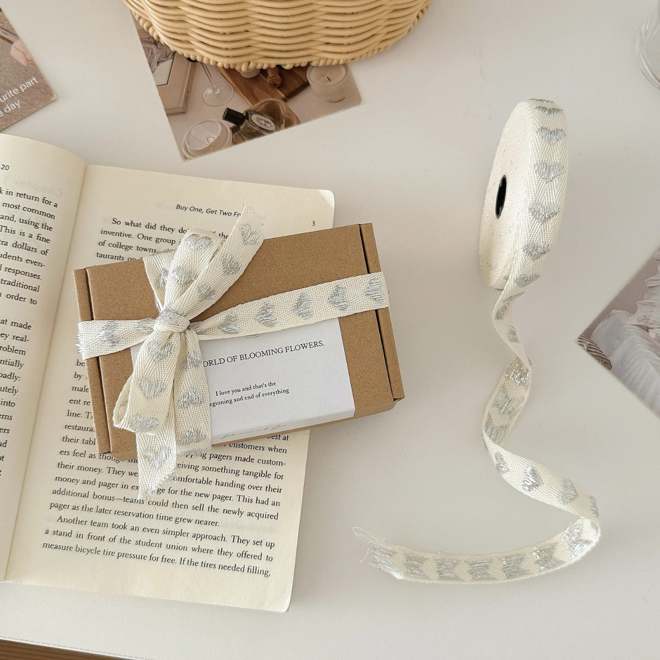 Heart Pattern Polyester Ribbon