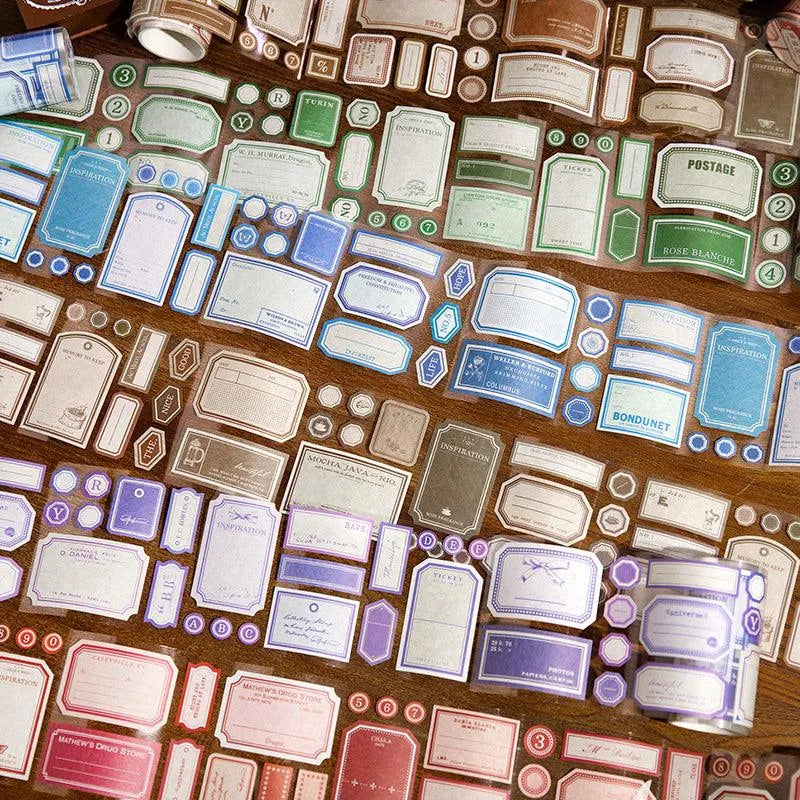 Vintage Paper Stickers Roll for Journaling & Scrapbooking - PaperWrld