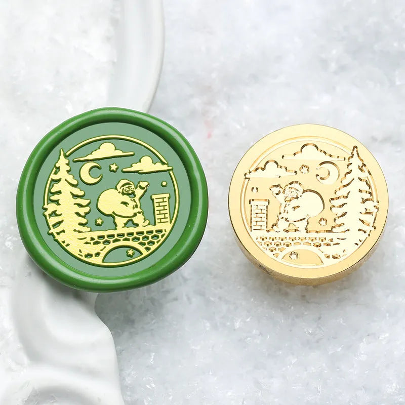 3D Solid Brass Christmas Wax Seal Stamp Head
