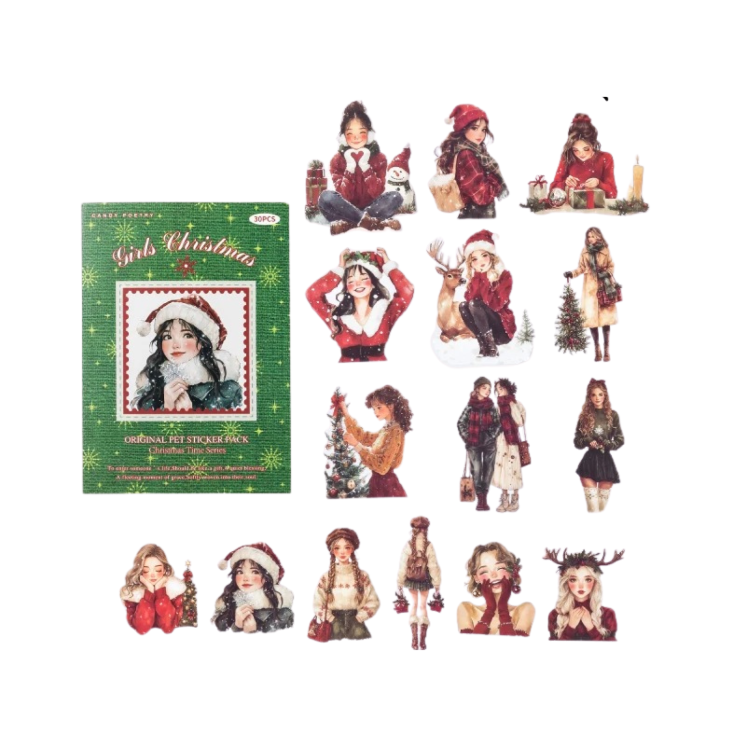 Cozy Holiday PET Sticker Pack