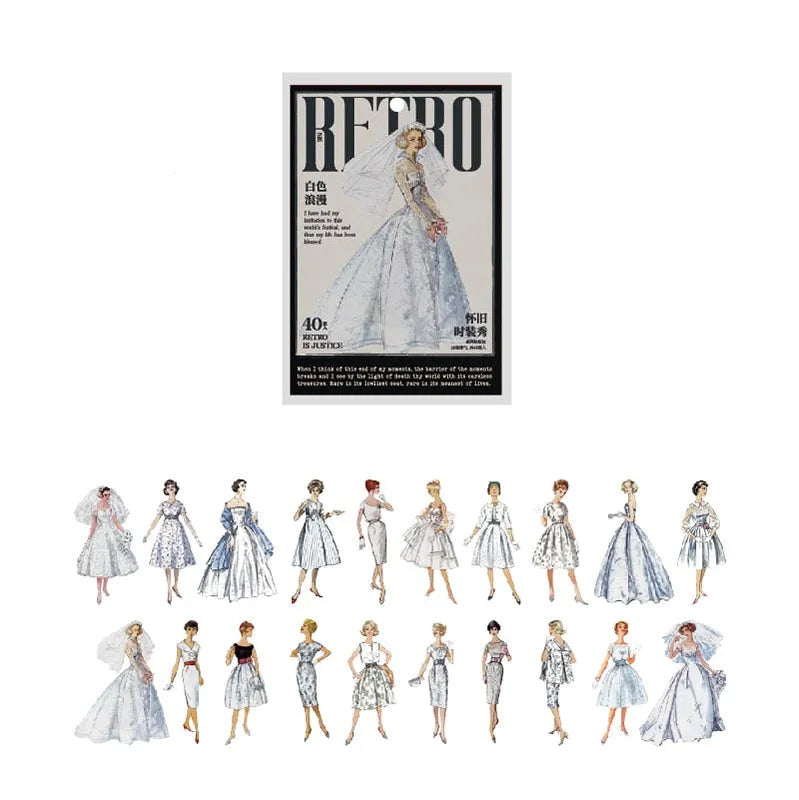 Retro Fashion Washi Stickers